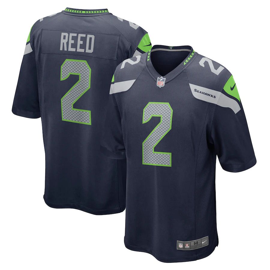 Men Seattle Seahawks #2 D.J. Reed Nike College Navy Player Game NFL Jersey
